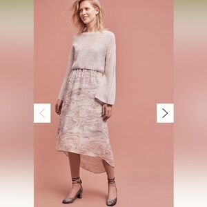 Anthropologie Sleeping on Slow Rosay Sweater & Slip Dress XXSP ❄️ 👗